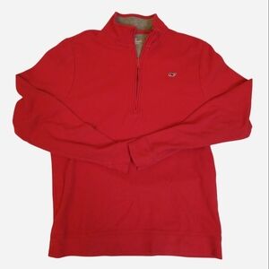 Vineyard Vines Boys Red Quarter Zip Shep Shirt Sweatshirt XL